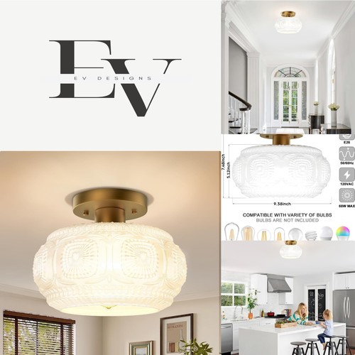 Modern milk glass ceiling - milk,